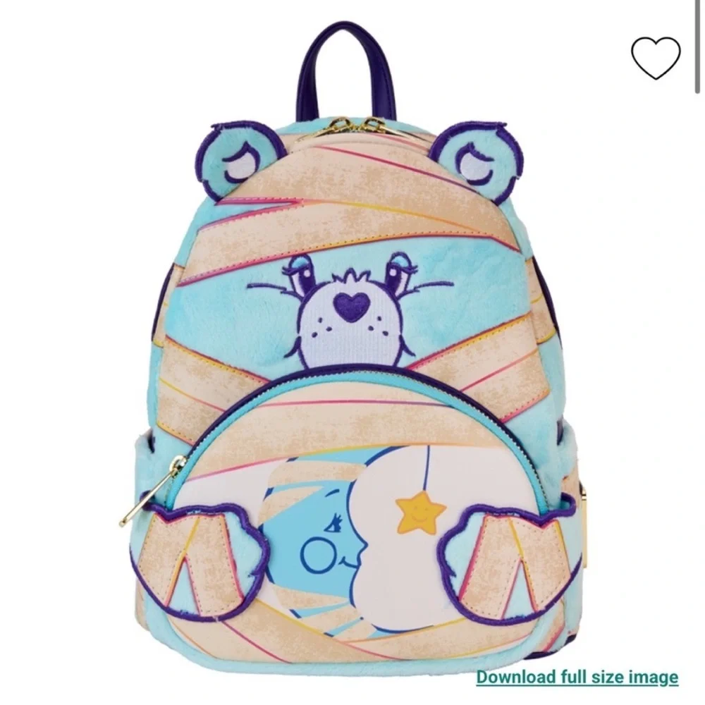 Loungefly Care Bears x Universal Monsters Bedtime Bear Mummy Mini Backpack